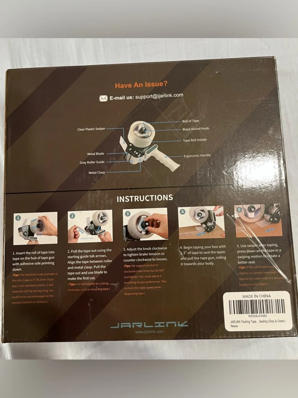 JARLINK Tape Dispenser Gun 2 Pack Gray and Green without tapes